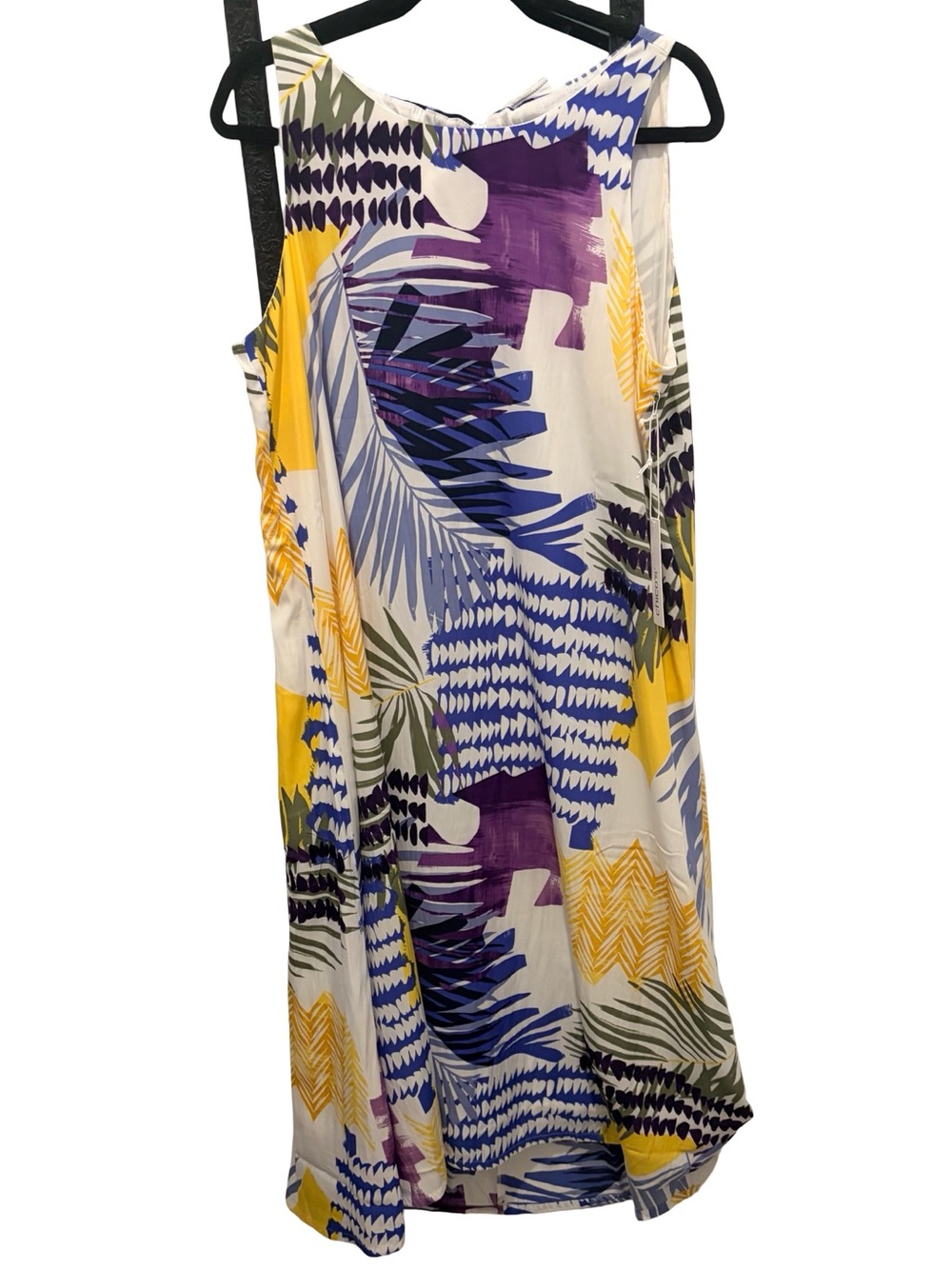 Chico’s Tie-Back Collage Print Midi Trapeze Dress NWT Size 12